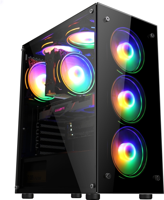 Blackstorm Artemis 205B ATX-kabinet med vindue, sort