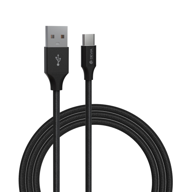 Devia kabel Gracious EC303 USB - USB-C 1,0 m 2,4A sort