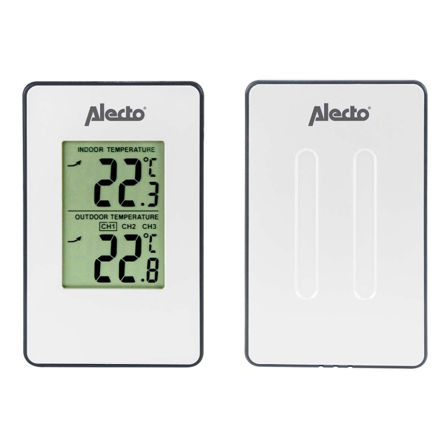 Alecto Vejrstation med trådløs sensor hvid