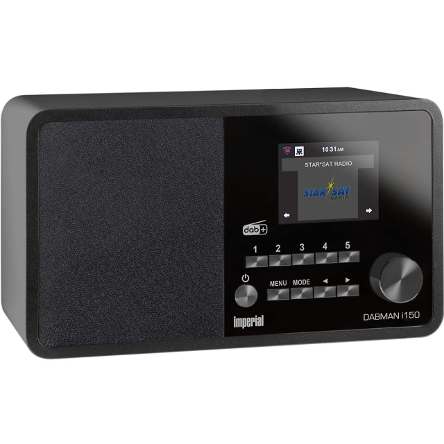 imperial DABMAN i150 Kompakt hybridradio til internet / DAB+ / FM Sort