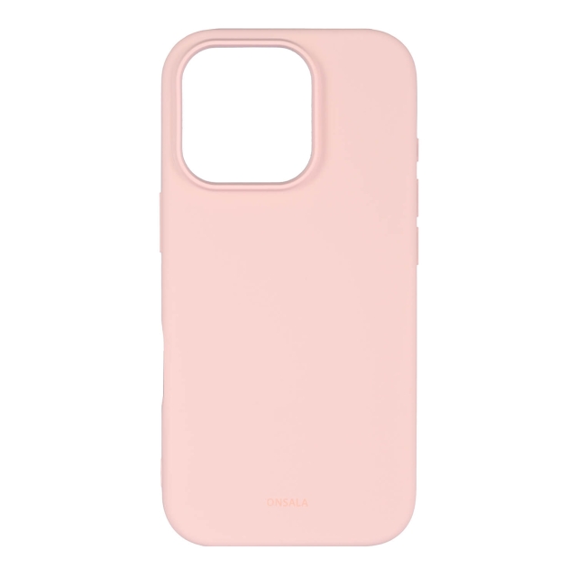 Onsala Mobilcover med Silikone Feel Chalk Pink - iPhone 16 Pro
