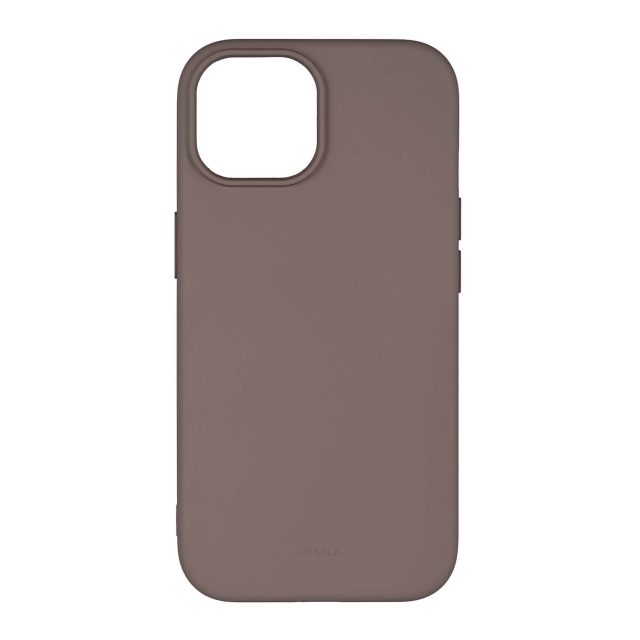 Onsala Mobilcover med Silikonefølelse Chocolate - iPhone 13/14/15