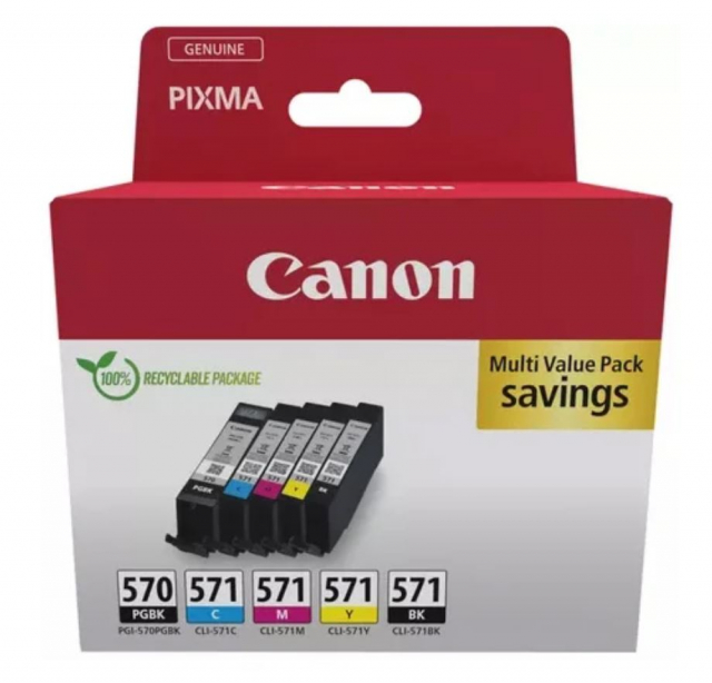 Canon Blæk 0372C006 PGI-570/CLI-571 Multipak