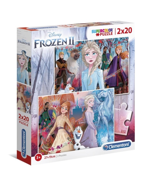 Clementoni 2x20 brikker Puslespil til børn Frozen 2