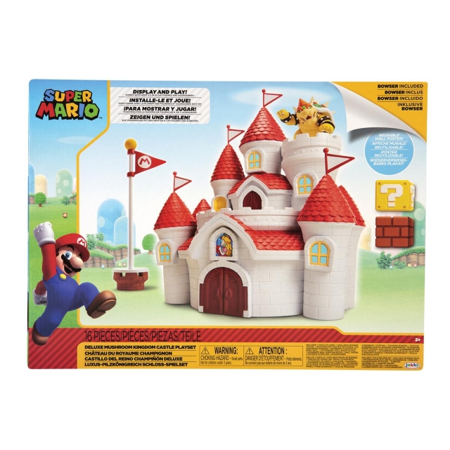 JAKKS Pacific Super Mario 2.5 Inch Playset Deluxe Mushroom Kingdom Castle