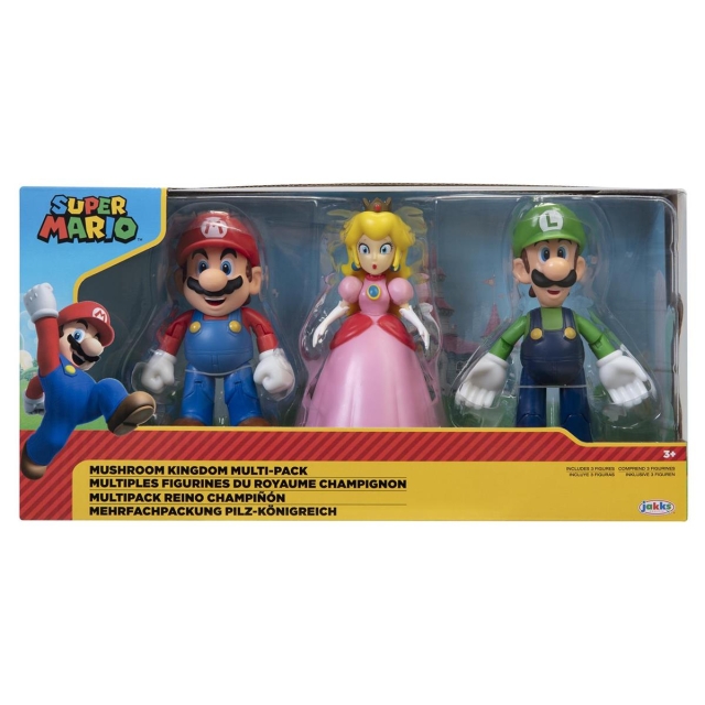 JAKKS Pacific Super Mario 4 tommer figursæt Mushroom Kingdom