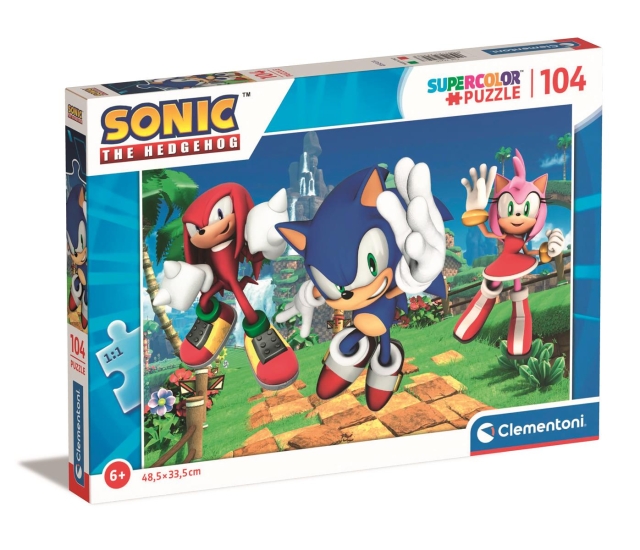 Clementoni 104 brikker Puslespil Børn Sonic