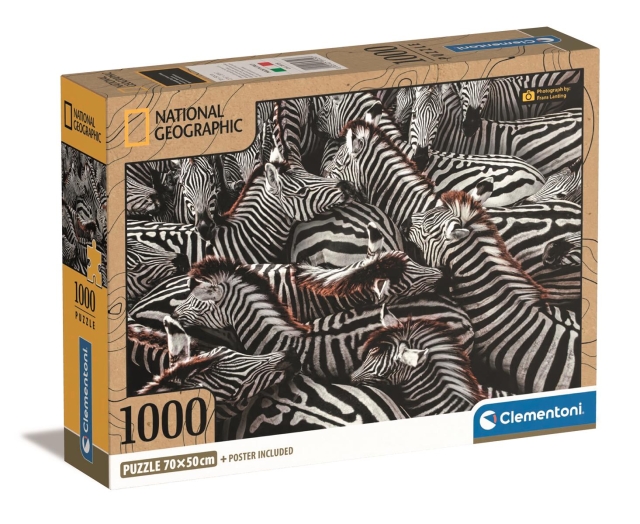 Clementoni 1000 stk CB Collection National Geographics Zebraer i høj kvalitet