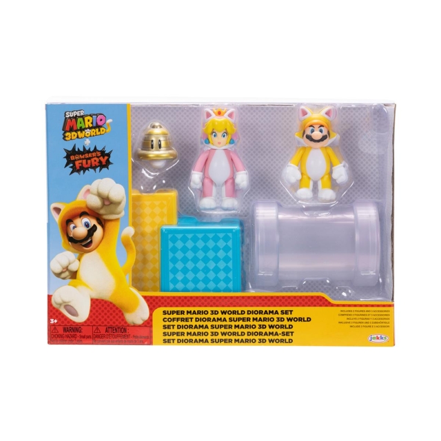 JAKKS Pacific Super Mario 2,5 tommer diorama-sæt 3D World