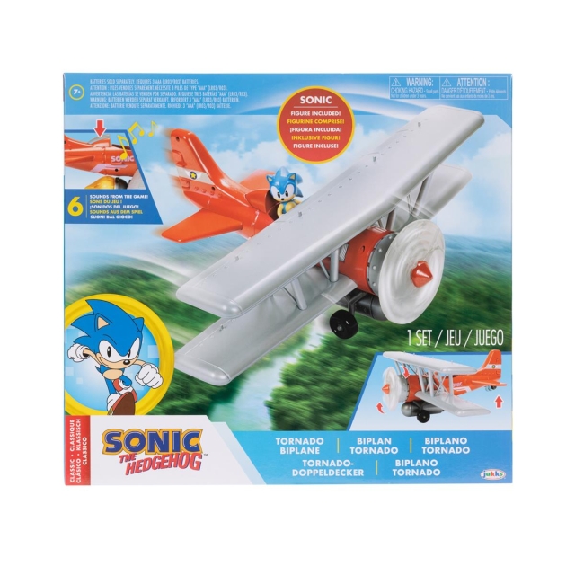 JAKKS Pacific Sonic the Hedgehog 2,5 tommer legesæt Tornado Biplane