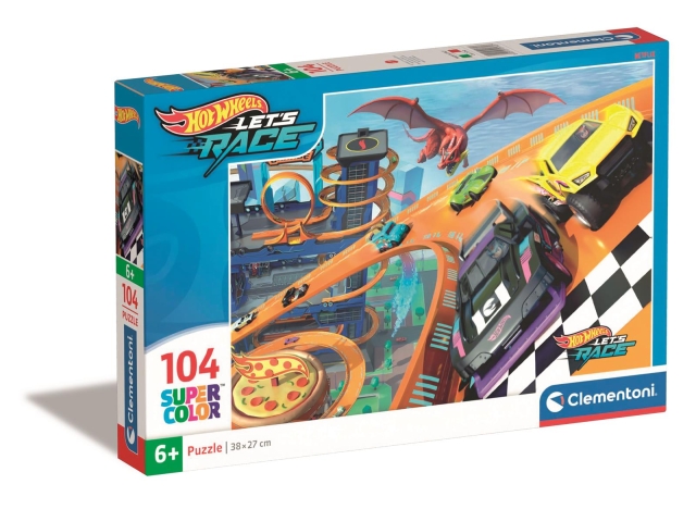 Clementoni 104 stk Puslespil Børn Hotwheels
