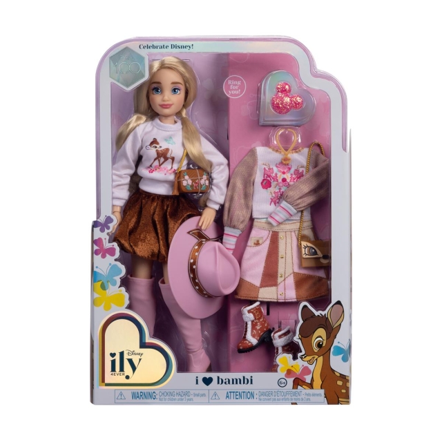 JAKKS Pacific Disney ily 4EVER Fashion Doll med ekstra tøj inspireret af Bambi