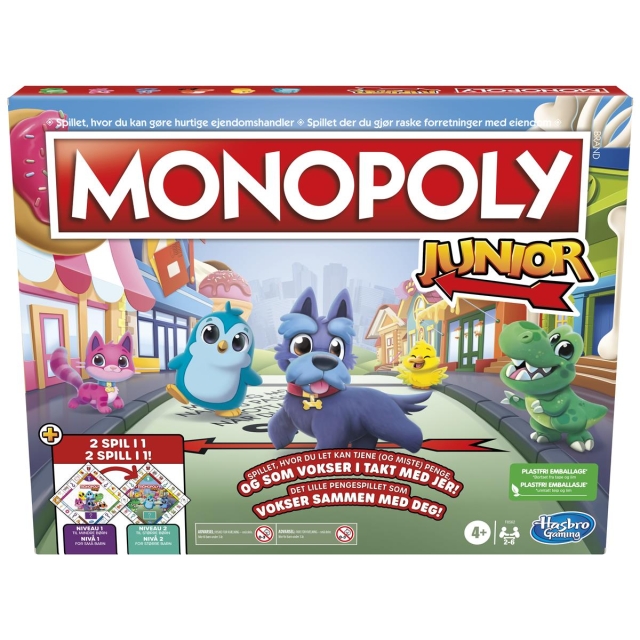 Hasbro Monopoly Junior 2 spil i 1 (DK/NO)