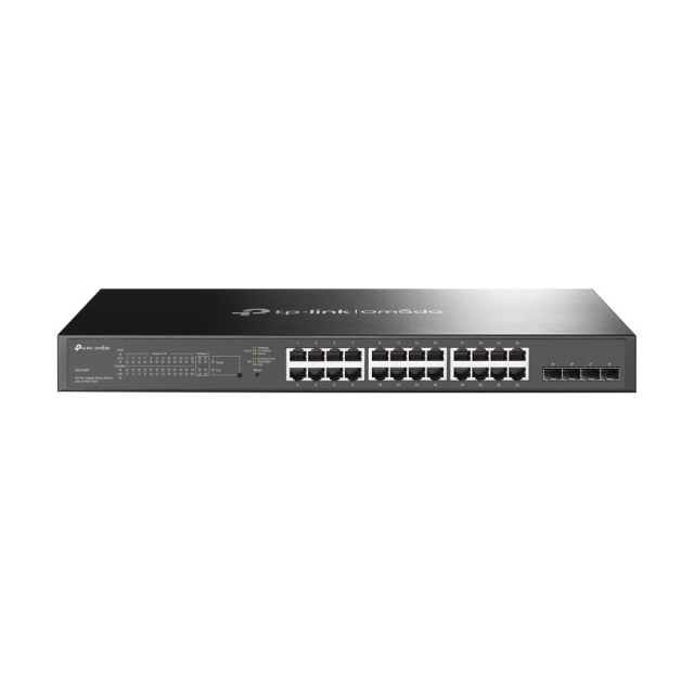 TP-Link JetStream 24-Port 10/100Mbps + 4-Port Gigabit Smart Switch med 24-Port PoE+