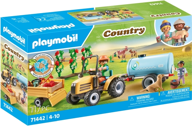 Playmobil Traktor med anhænger og vandtank (71442)
