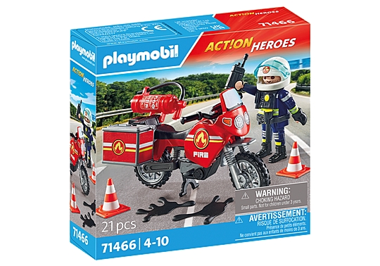 Playmobil Brandmotorcykel og oliespildshændelse (71466)
