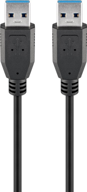 Goobay USB-A-kabel, USB 3.0, 1 m, svart USB 3.0 kontakt (typ A) > USB 3.0 kontakt (typ A)