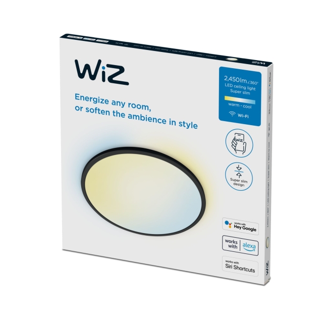 WiZ Superslim Smart loftslampe - sort 22W