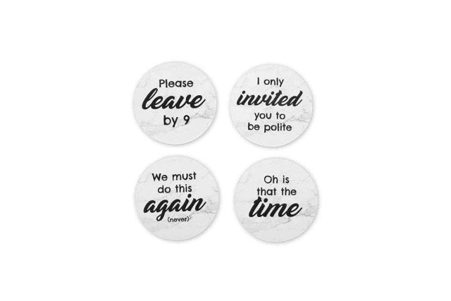ThumbsUp Rude Coasters Set of 4