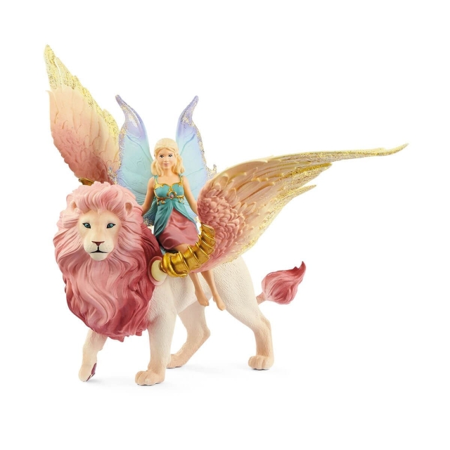 Schleich Bayala - Fe i flugt på bevinget løve (70714)