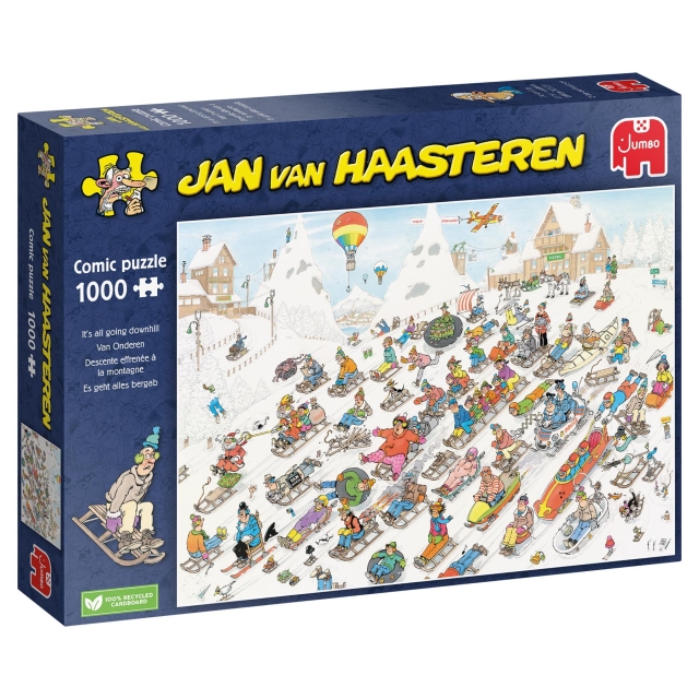 Jan van Haasteren Det hele går ned ad bakke (1000 brikker) (JUM00025)