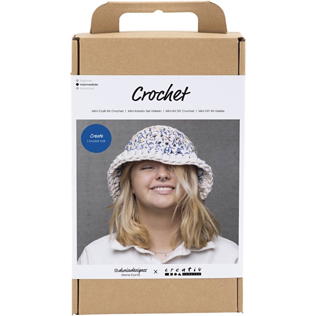 DIY Kit Håndarbejdssæt - Hækling - Chunky Bucket Hat (977646)