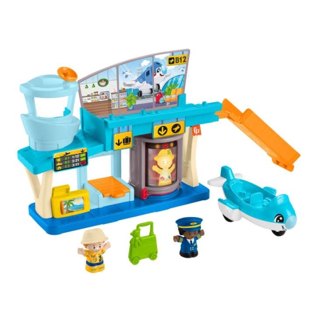 Fisher-Price Little People - Legesæt med lufthavn til hverdagseventyr (HTJ26)