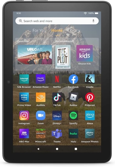 Amazon Fire HD 8 Tablet 2022 8 HD-skærm 64 GB - Sort