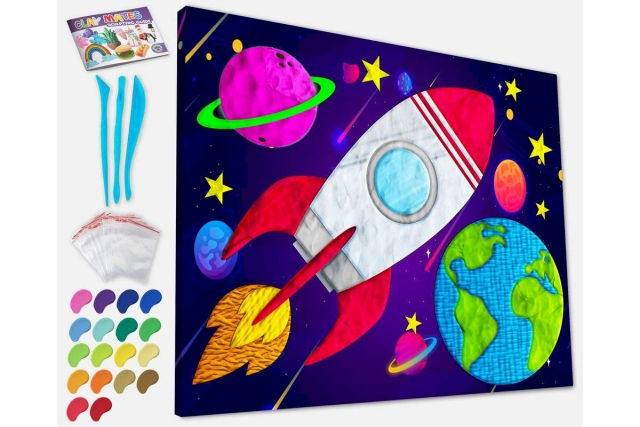 SPLAT PLANET Lermaleri på lærred 30x40cm - Space (777685)