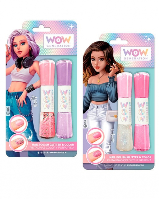 WOW Generation Neglelak med farve og glitter (WOW00013-314-CDU)