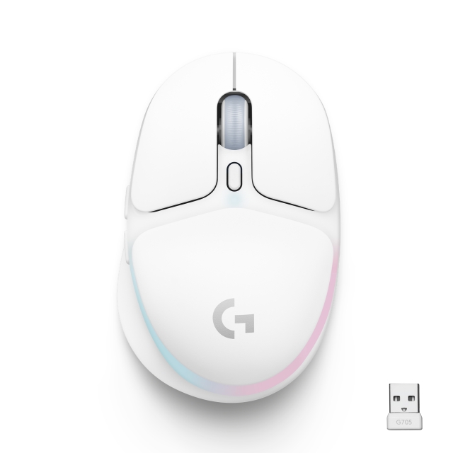 Logitech G705 - Trådløs gaming-mus - Off White
