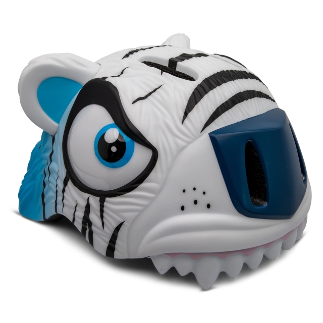 Crazy Safety Tiger cykelhjelm - hvid (49-55 cm) (100101-03-01)