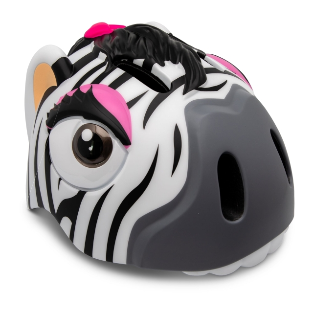 Crazy Safety Zebra cykelhjelm - sort/hvid (49-55 cm) (100901-01-01)