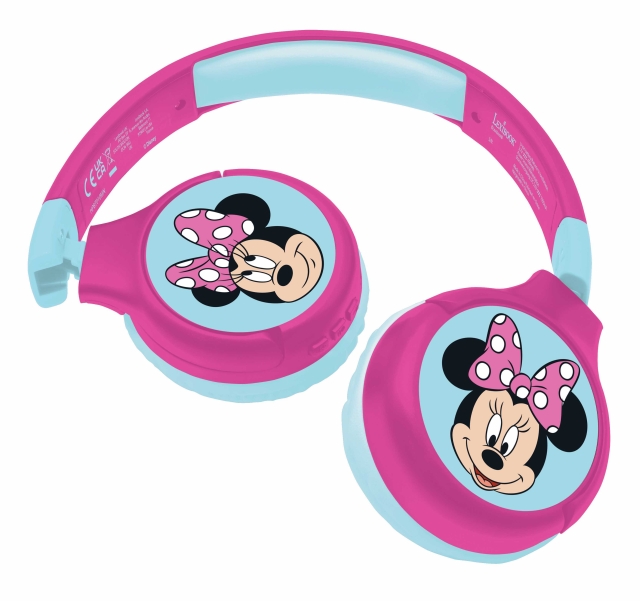Lexibook Disney Minnie Mouse - 2 i 1 foldbare hovedtelefoner (HPBT010MN)