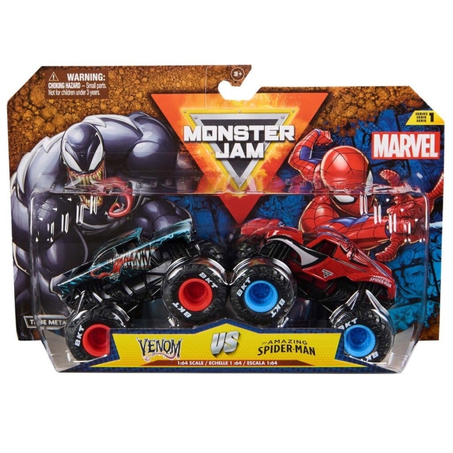 Monster Jam 1:64 Marvel 2-pak - Spider Man:Venom (6071942)