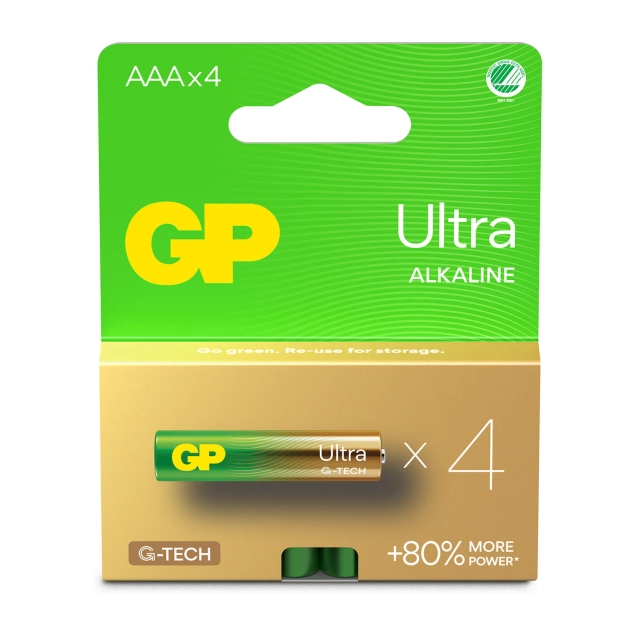 GP Batteri Ultra Alkaline AAA LR03 4-Pak