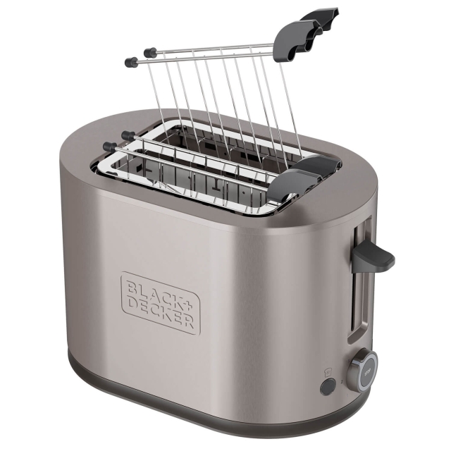 BLACK+DECKER Brødrister 2 Slots 900W Inox