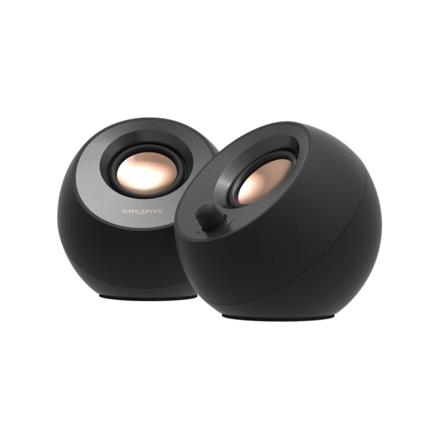 Creative Pebble V3 2.0 USB-C-højttalere med Bluetooth 5.0, sort