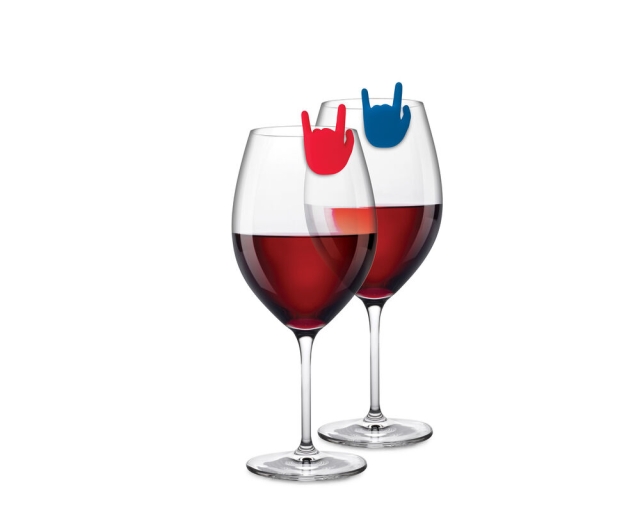 Winkee Drinksmarkører - Rock Hand glasmarkør - sæt med 8 stk