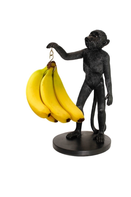 Winkee Frugtholder - Monkey Bananholder - Sort