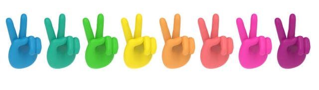 Winkee Drinksmarkører - Peace - sæt med 8 stk