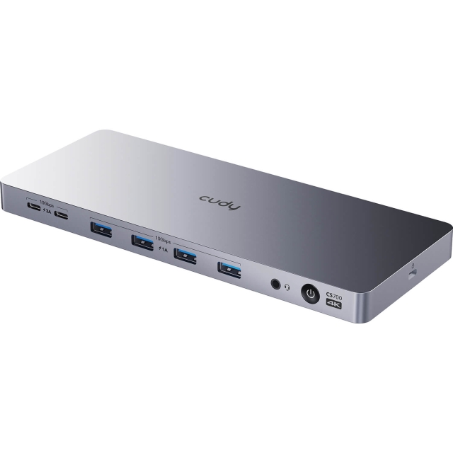 CUDY Dockingstation CS700 10Gbps USB-C Dual 4K 150W