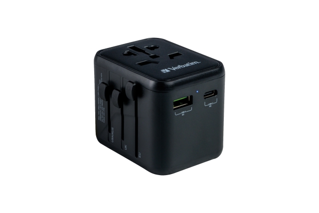 Verbatim Universal rejseadapter UTA-02 PD20W/QC / 1xUSB / 1xType-C