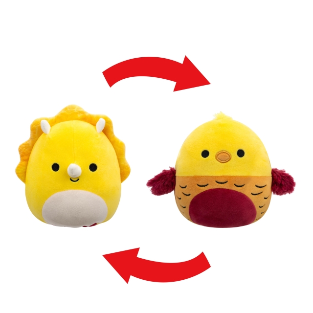 Squishmallows Plys P21 Flip A Mallows - Lancaster Triceratops/ Beck Fasan