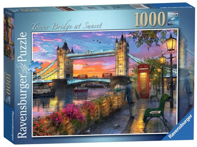 Ravensburger Puslespil - Tower Bridge ved solnedgang 1000p (12000041)