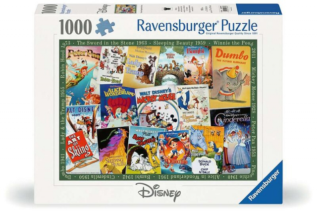 Ravensburger Puslespil - Disney Vintage Movie Post.1000p (12000689)