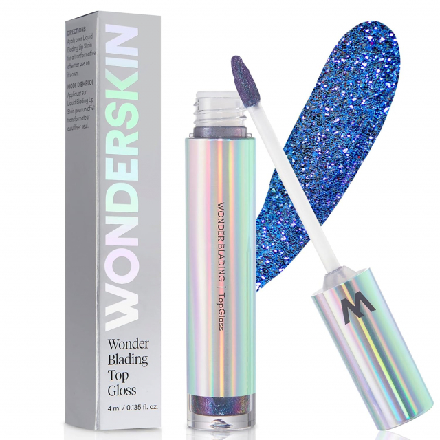 Wonderskin Wonder Blading Top Gloss Blå Glitter
