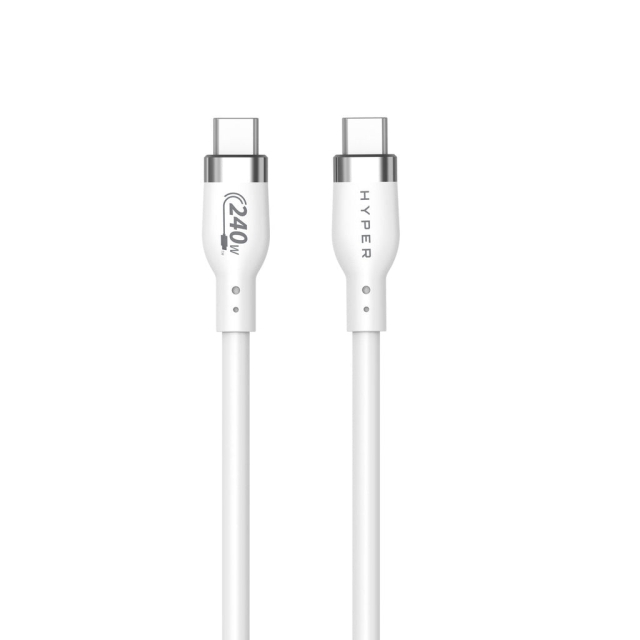 Targus Hyper - 1M silikone 240W USB-C opladerkabel - hvid