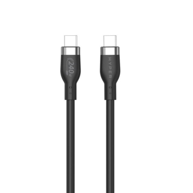 Targus Hyper - 2M silikone 240W USB-C opladerkabel - Sort