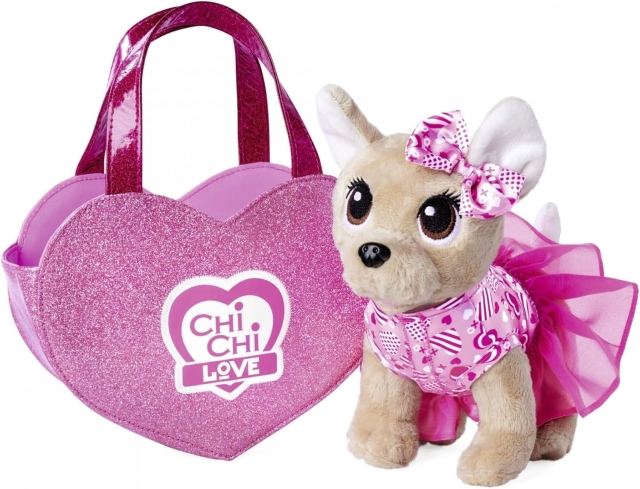 Chi Chi Love Chichi LOVE - Plyshund med hjerteformet taske (23 cm) (105890055)